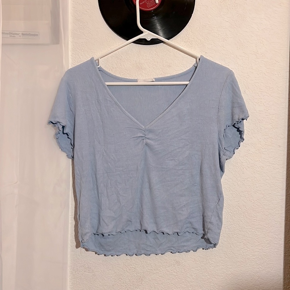 Blue v-cut tee 🩵
